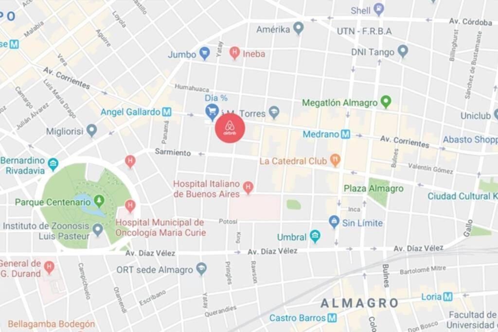 Luminoso 2 Ambientes En Almagro Av Corrientes 3 Personas Apartment Buenos Aires Exterior photo